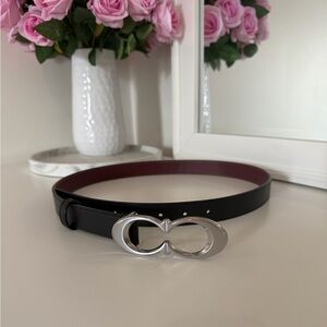 NWOT Coach Black Belt with Silver Buckle